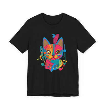 Colorful Cat V T-Shirt
