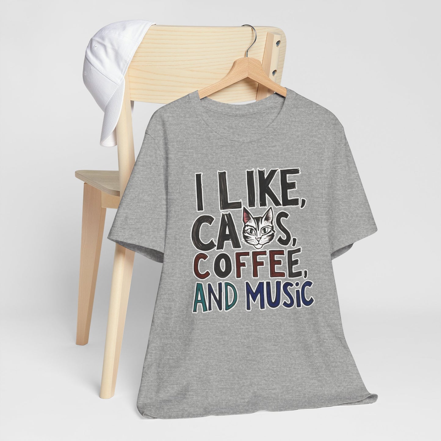 I like Cats, Coffee and Music T-Shirt