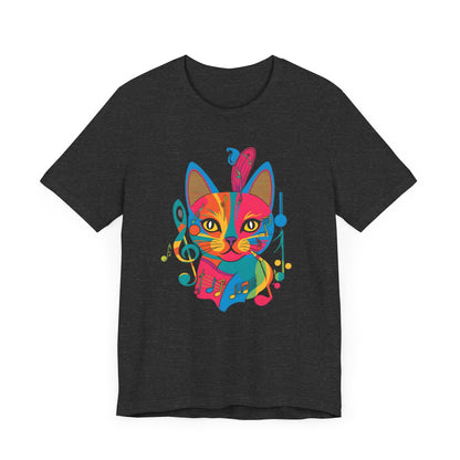 Colorful Cat V T-Shirt