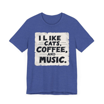 Coffee, Cats and Music T-Shirt