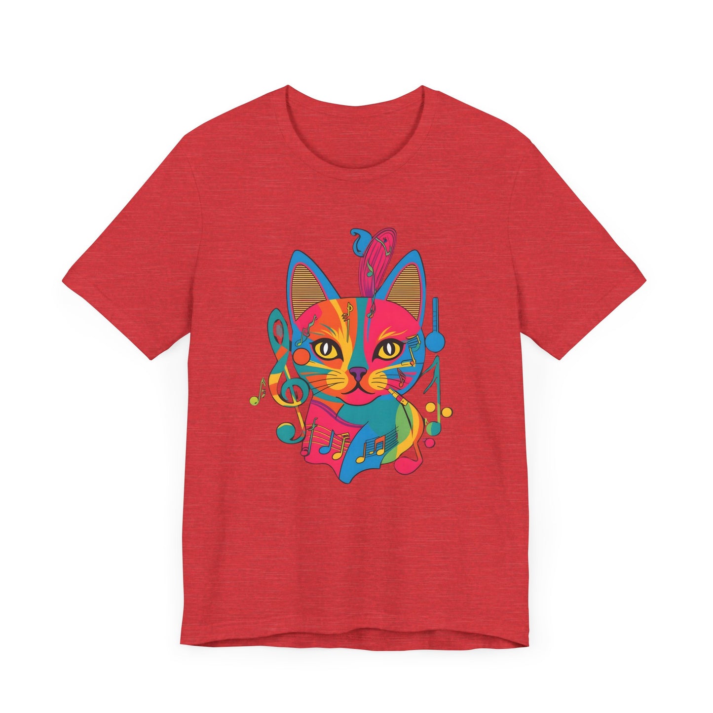 Colorful Cat V T-Shirt