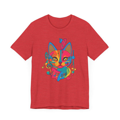 Colorful Cat V T-Shirt