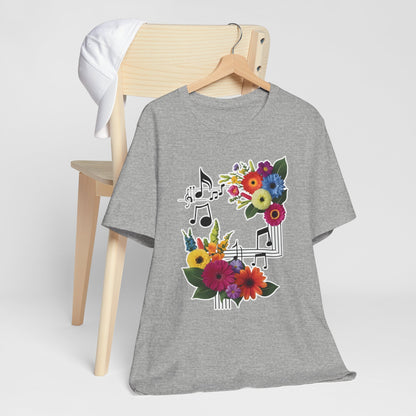 Flower and Music T-Shirt