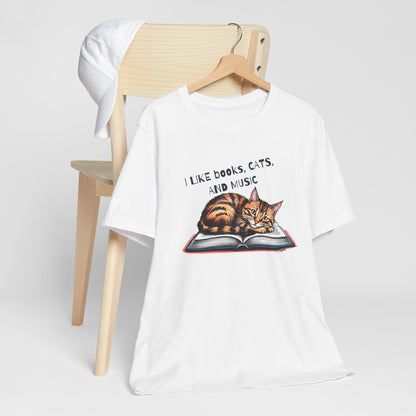 Cat. Book. Music. Repeat T-Shirt