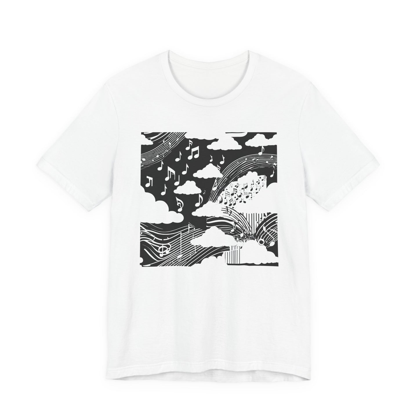 White Music Clouds T-Shirt