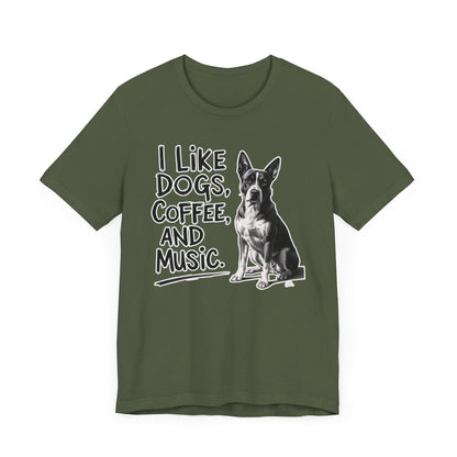 Dog, Coffee and Music T-Shirt