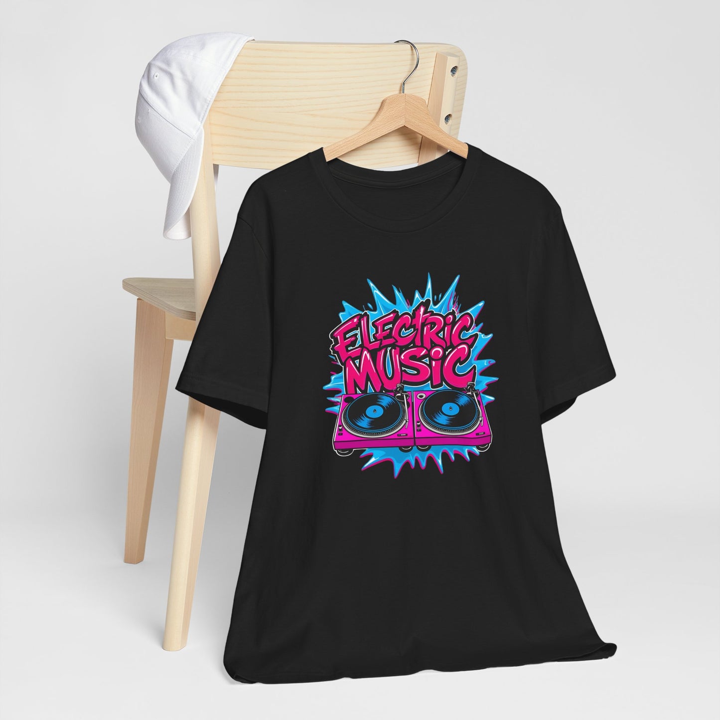 Pink Electric Vinyl Record T-Shirt