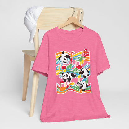 Colorful Panda V T-Shirt