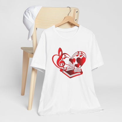 Heart, Music and Books T-Shirt