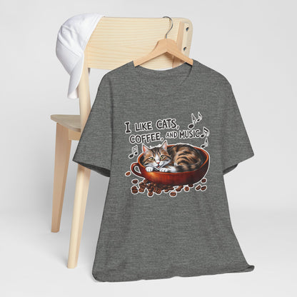 Coffee, Cats and Music IV T-Shirt