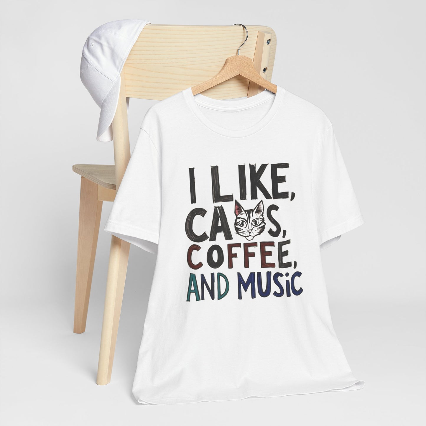 I like Cats, Coffee and Music T-Shirt