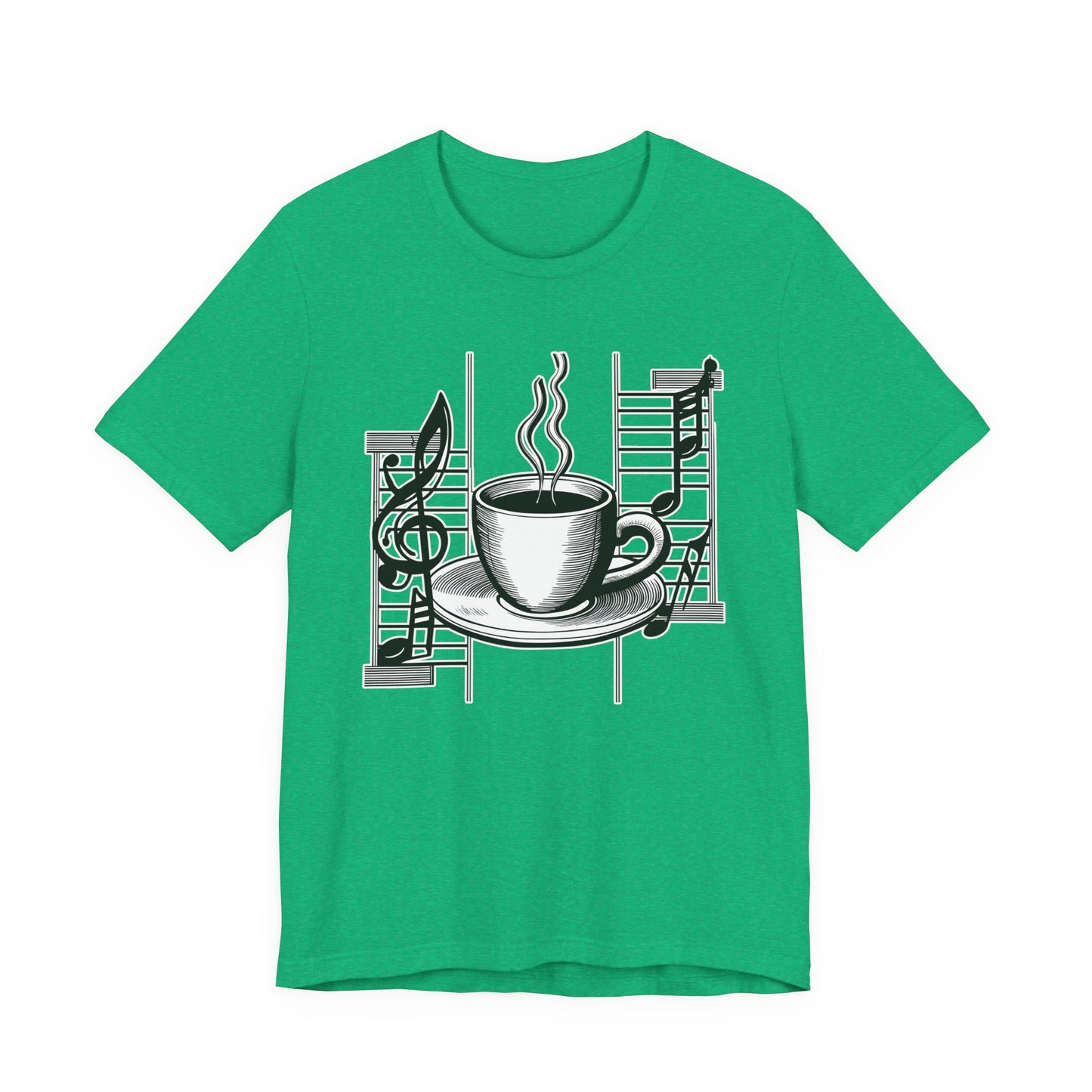 Coffee and Music Notes T-Shirt