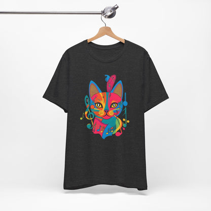Colorful Cat V T-Shirt