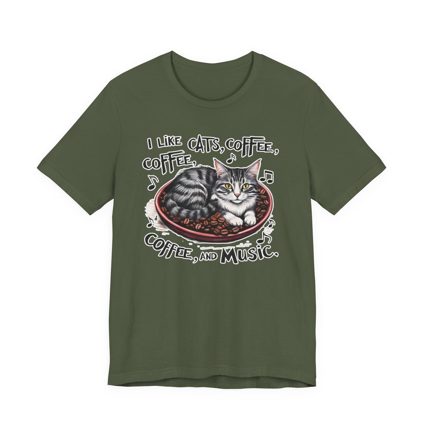 Coffee, Cats and Music III T-Shirt