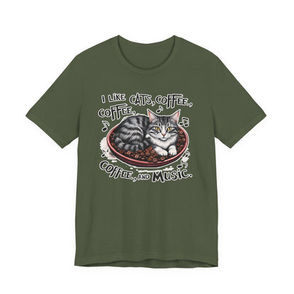 Coffee, Cats and Music III T-Shirt