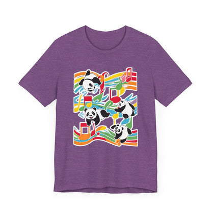 Colorful Panda V T-Shirt