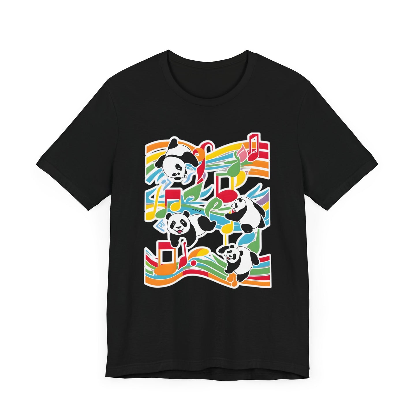Colorful Panda V T-Shirt