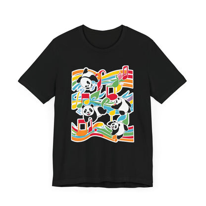 Colorful Panda V T-Shirt