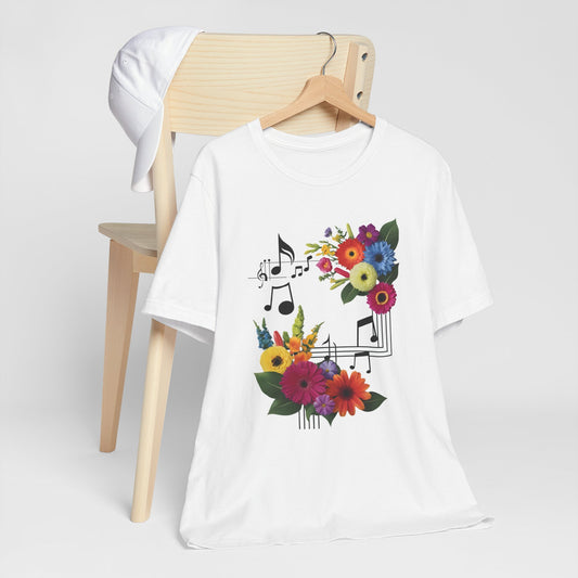 Flower and Music T-Shirt