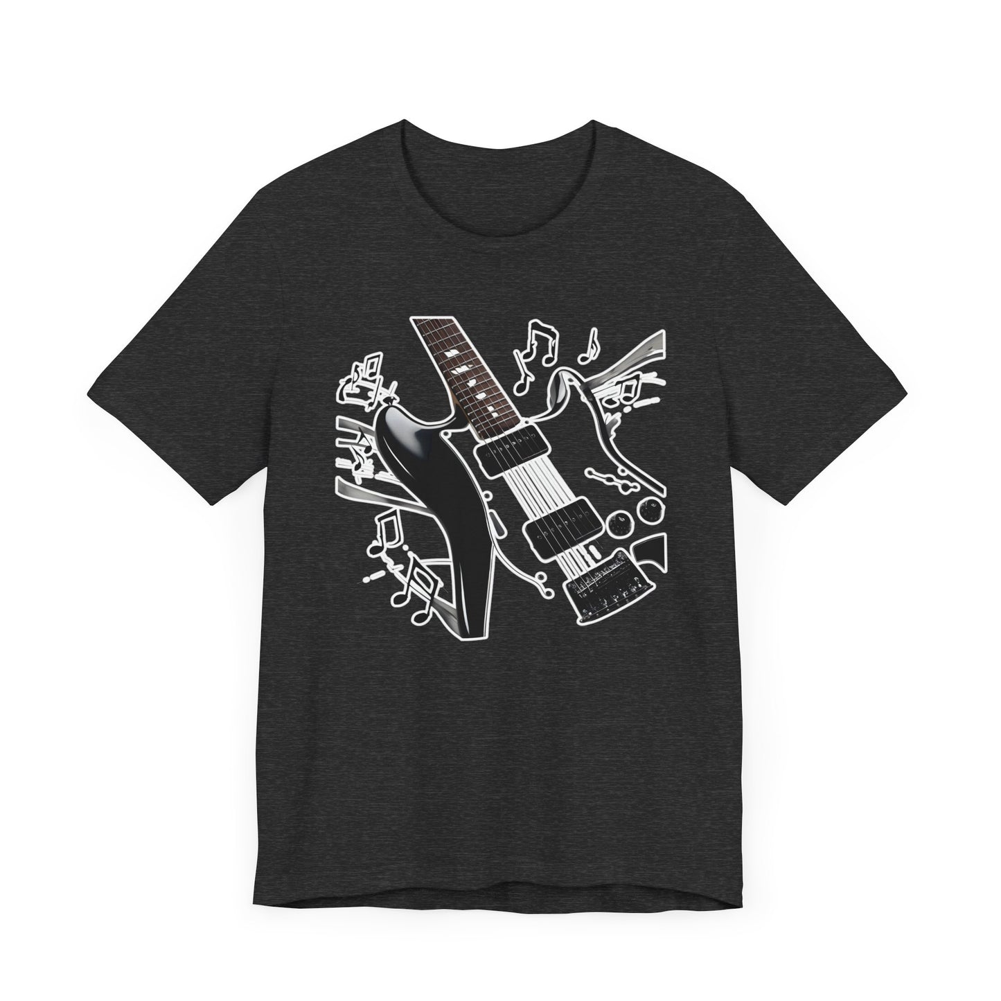 Black and White Guitar T-Shirt