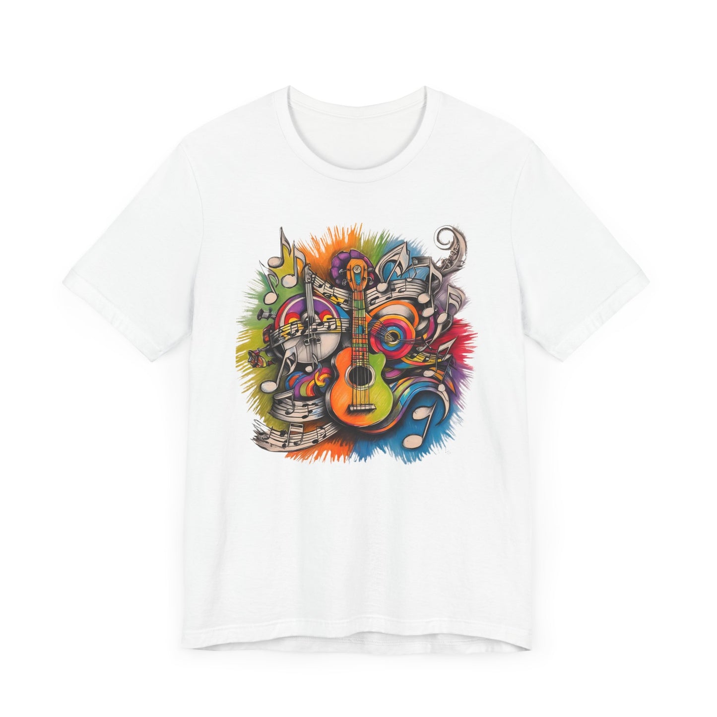 Round Multiple Color Guitar T-Shirt