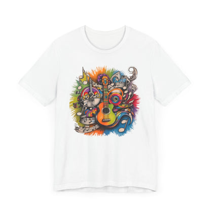 Round Multiple Color Guitar T-Shirt