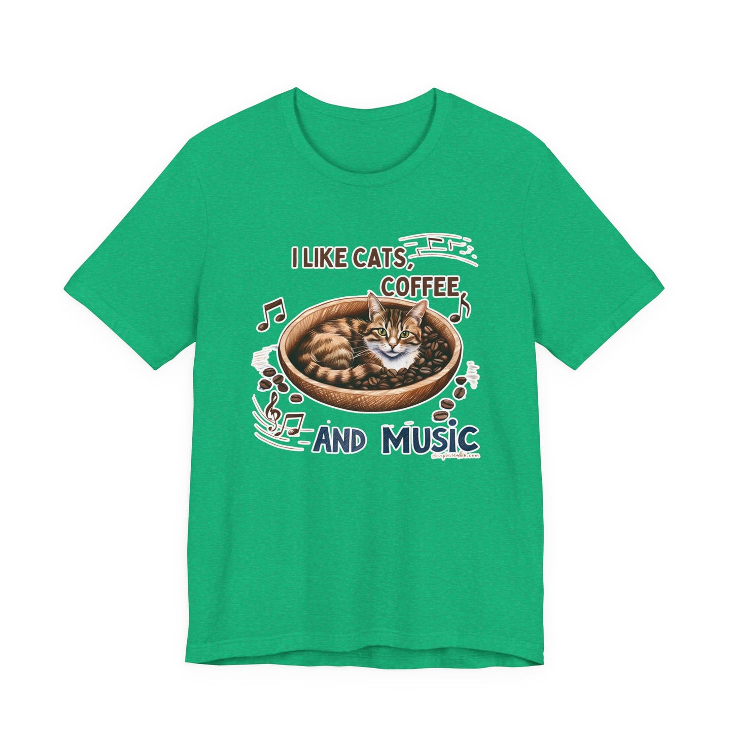 Coffee, Cats and Music V T-Shirt