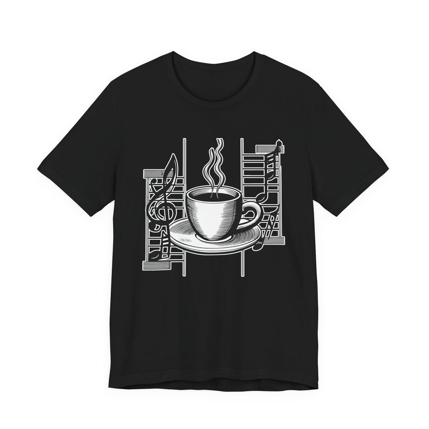 Coffee and Music Notes T-Shirt