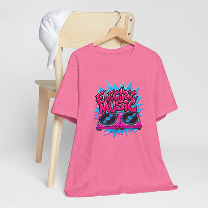 Pink Electric Vinyl Record T-Shirt