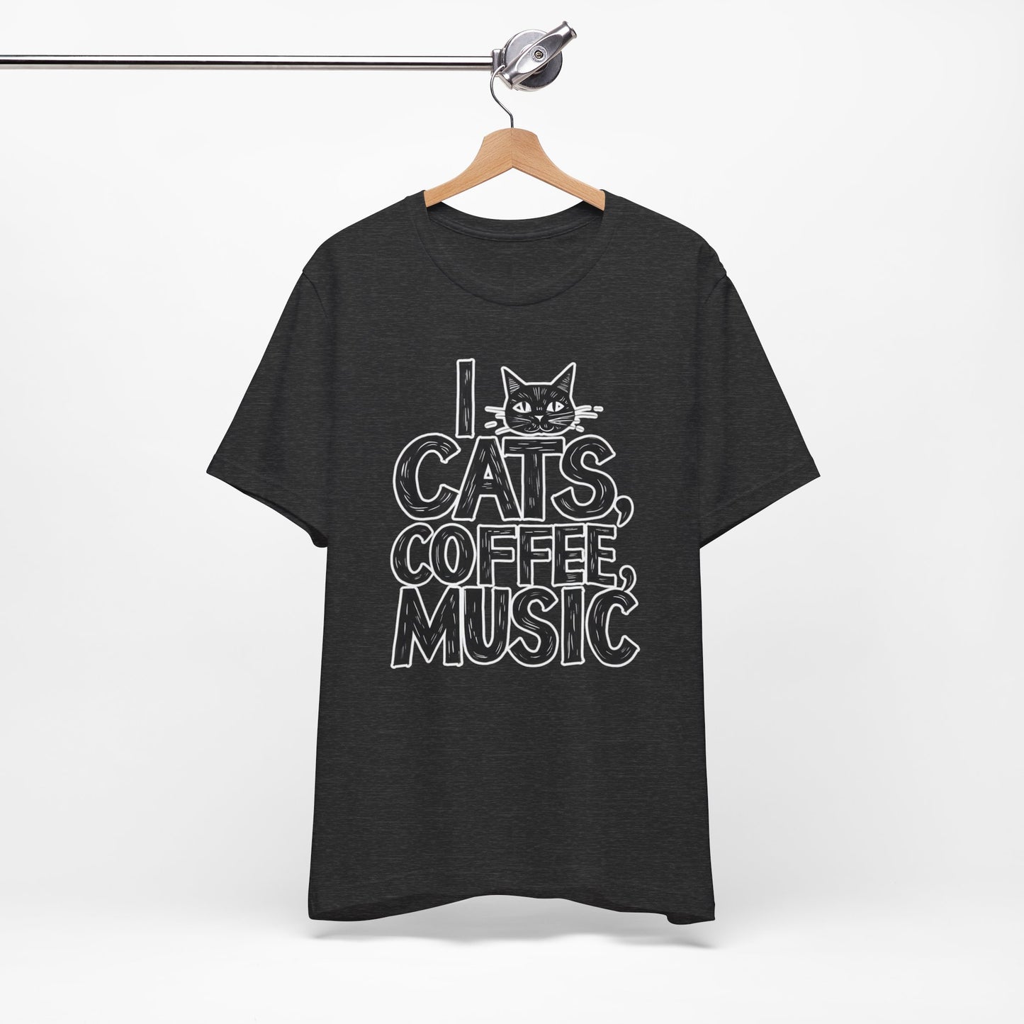 I love Cats, Coffee and Music T-Shirt