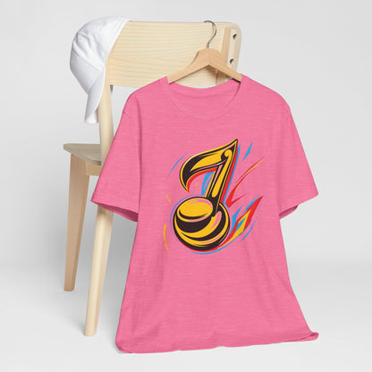 Gold and Pink Music Note T-Shirt