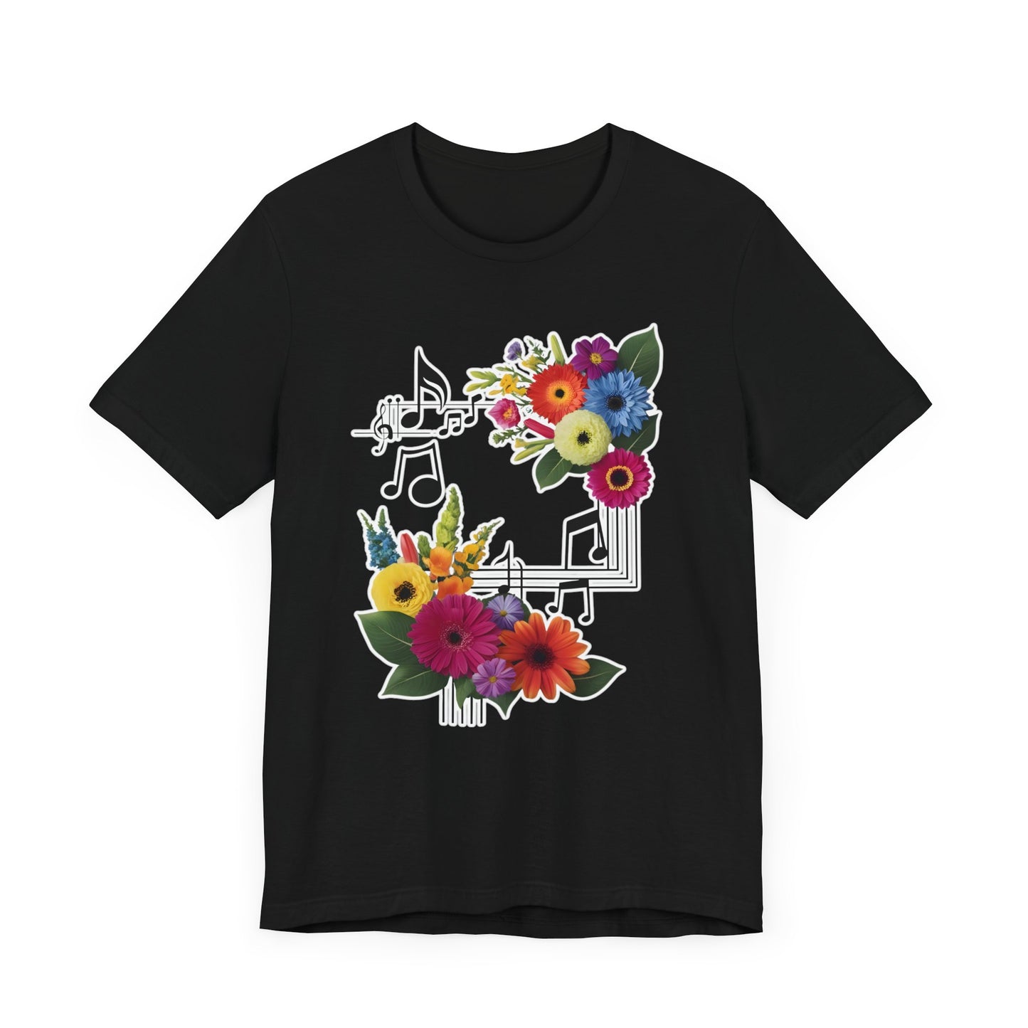 Flower and Music T-Shirt