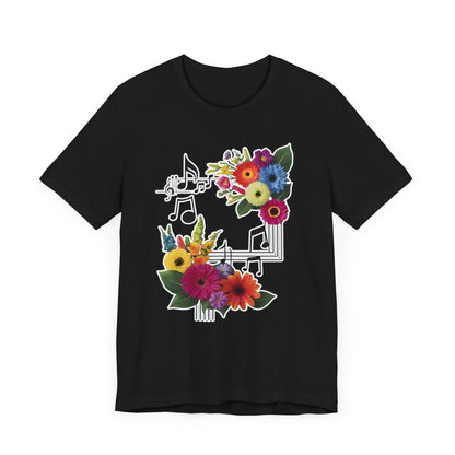 Flower and Music T-Shirt