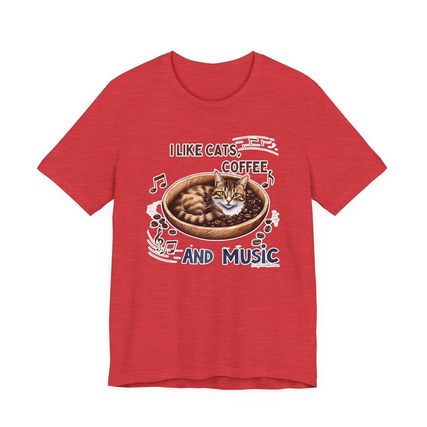 Coffee, Cats and Music V T-Shirt