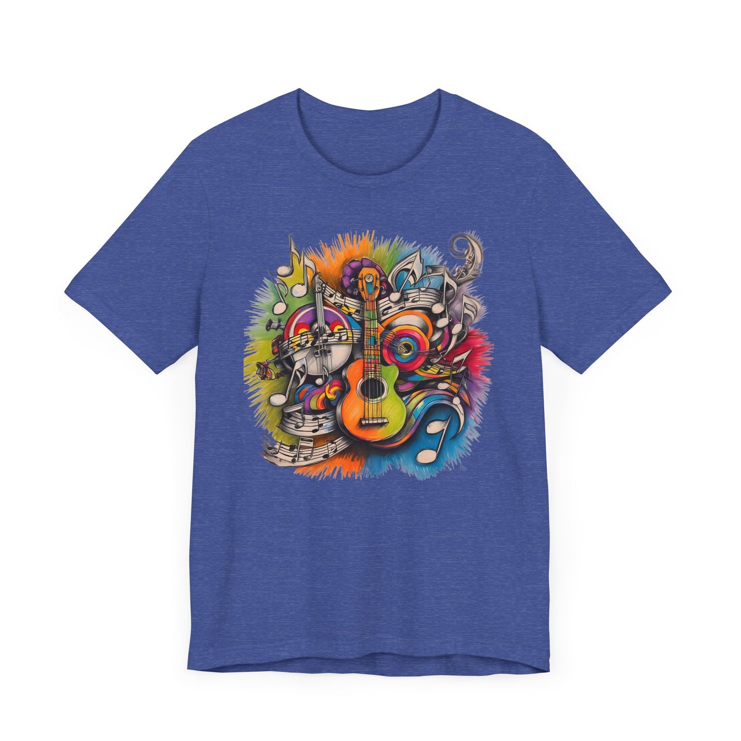 Round Multiple Color Guitar T-Shirt