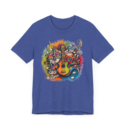 Round Multiple Color Guitar T-Shirt