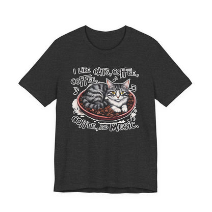 Coffee, Cats and Music III T-Shirt