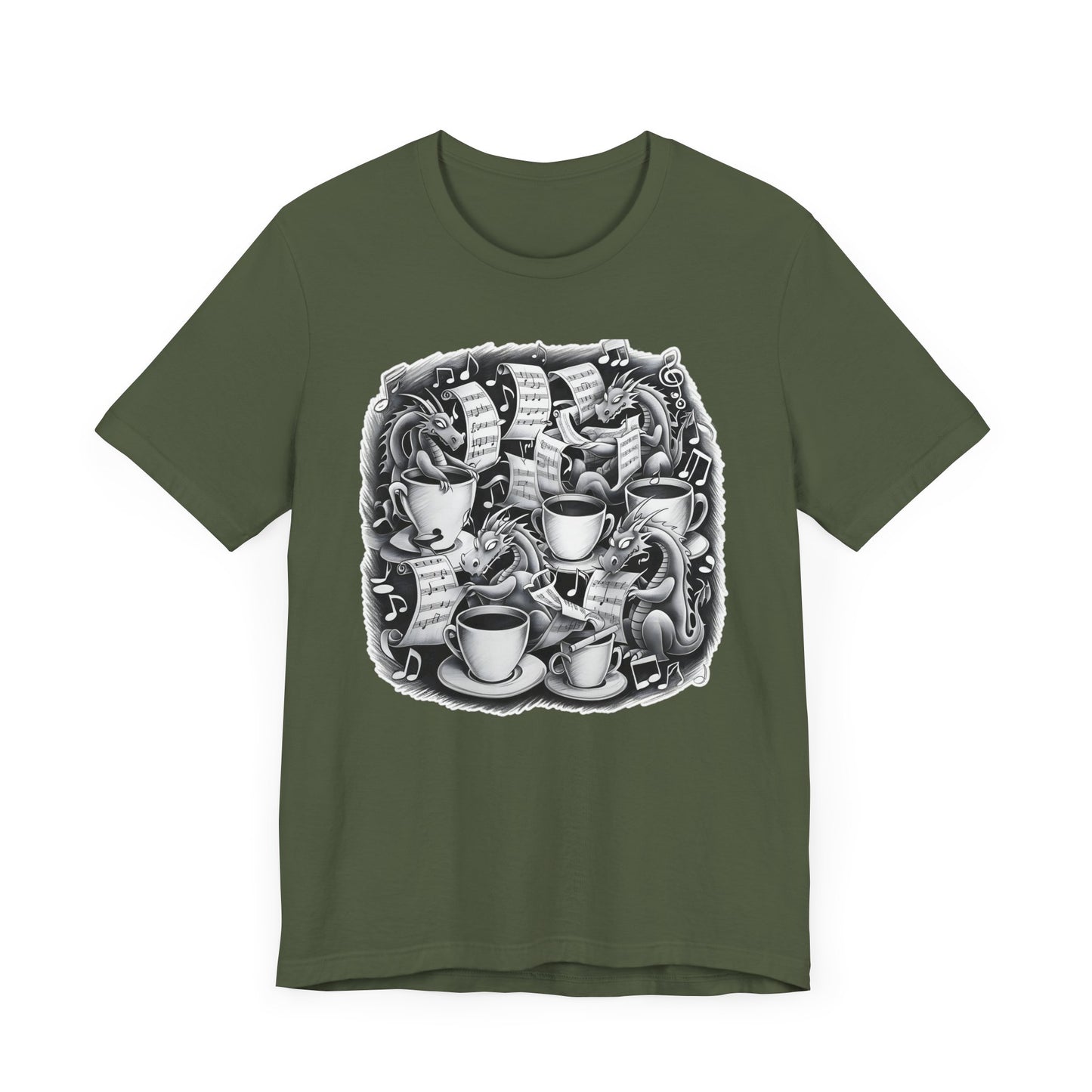 Dragons and Coffee V T-Shirt