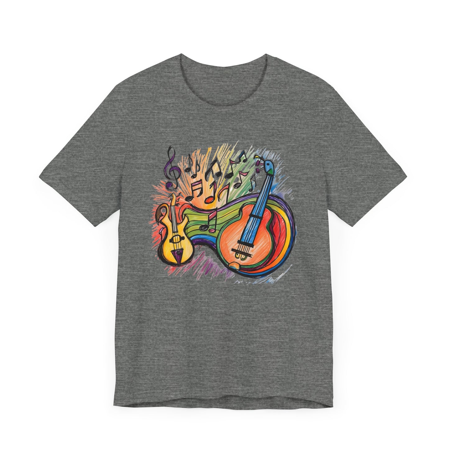 Color Guitars and Notes T-Shirt