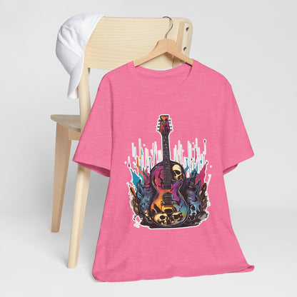 Color Flames Guitar T-Shirt