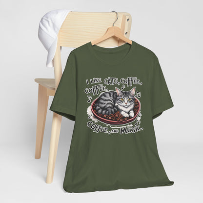 Coffee, Cats and Music III T-Shirt