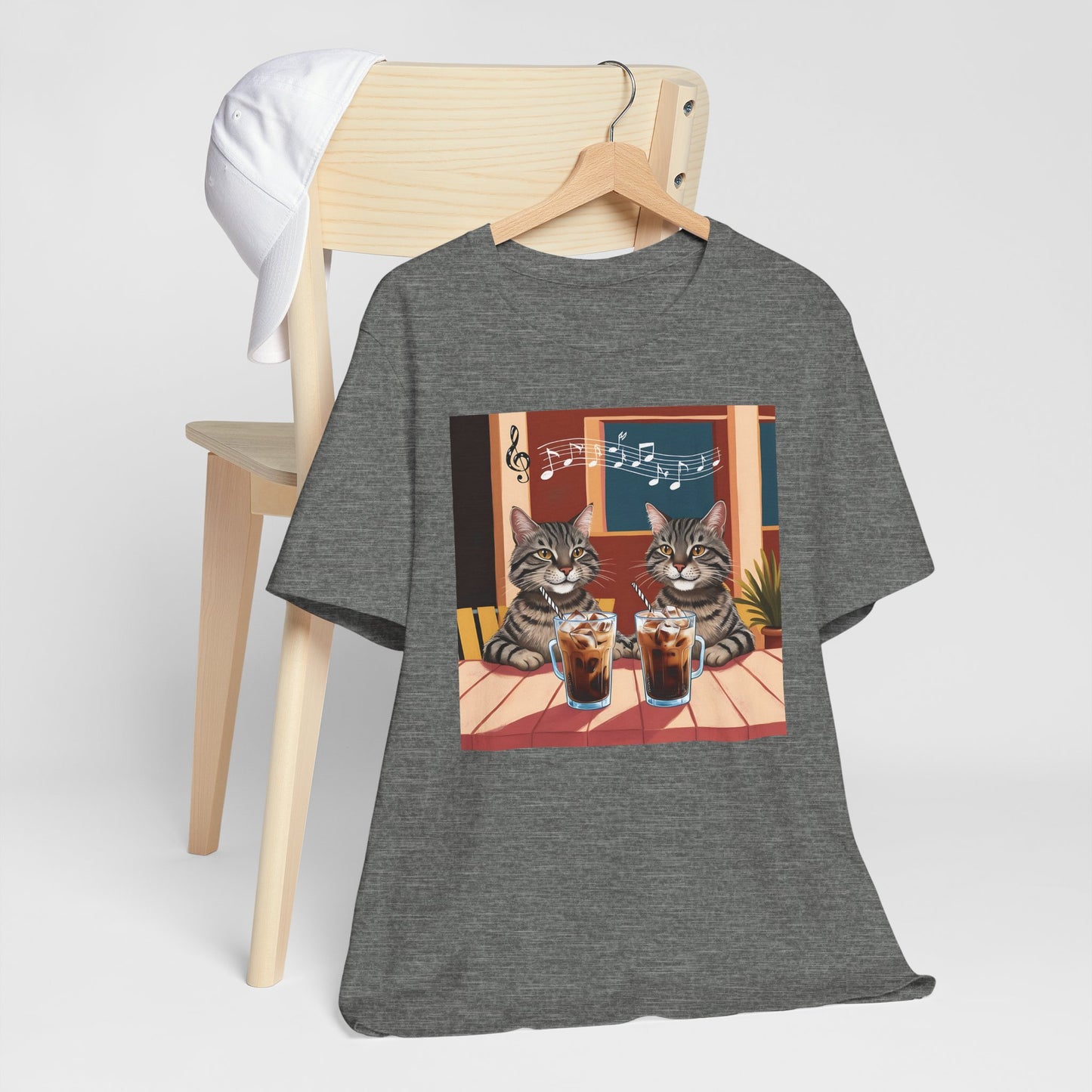 Two Cats and Coffee T-Shirt