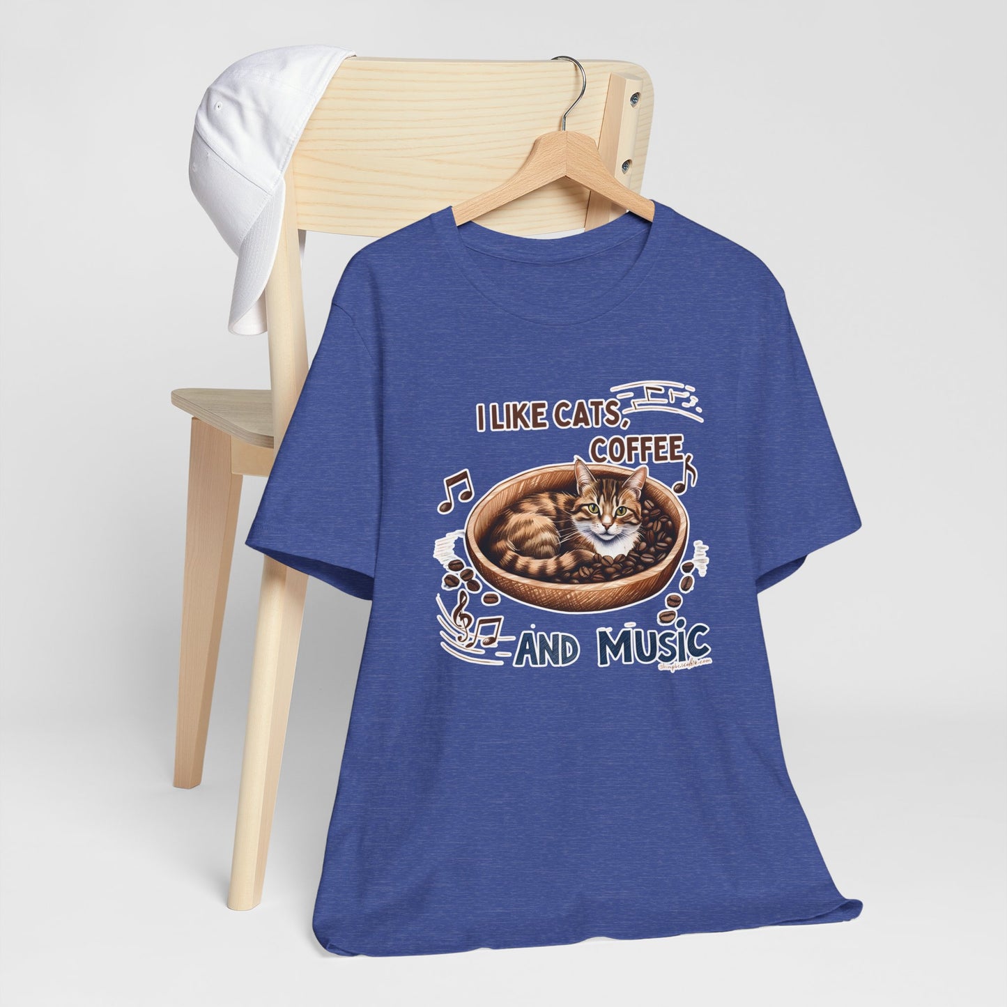 Coffee, Cats and Music V T-Shirt