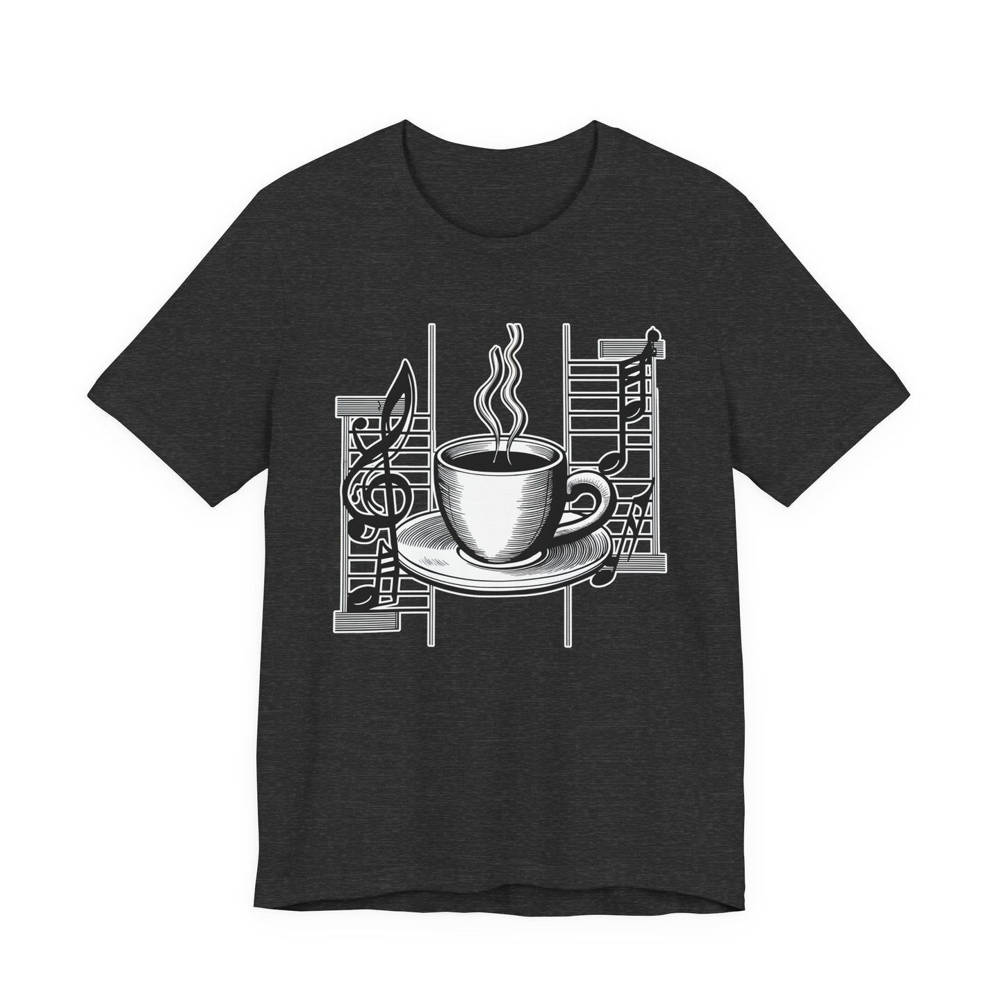 Coffee and Music Notes T-Shirt