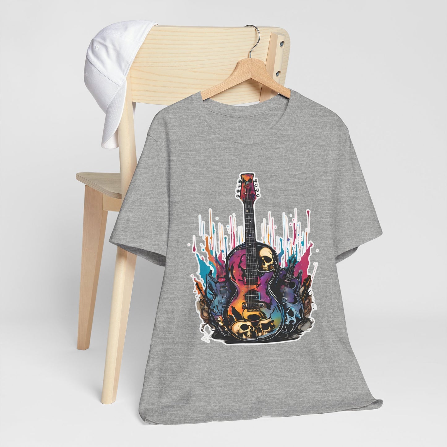 Color Flames Guitar T-Shirt