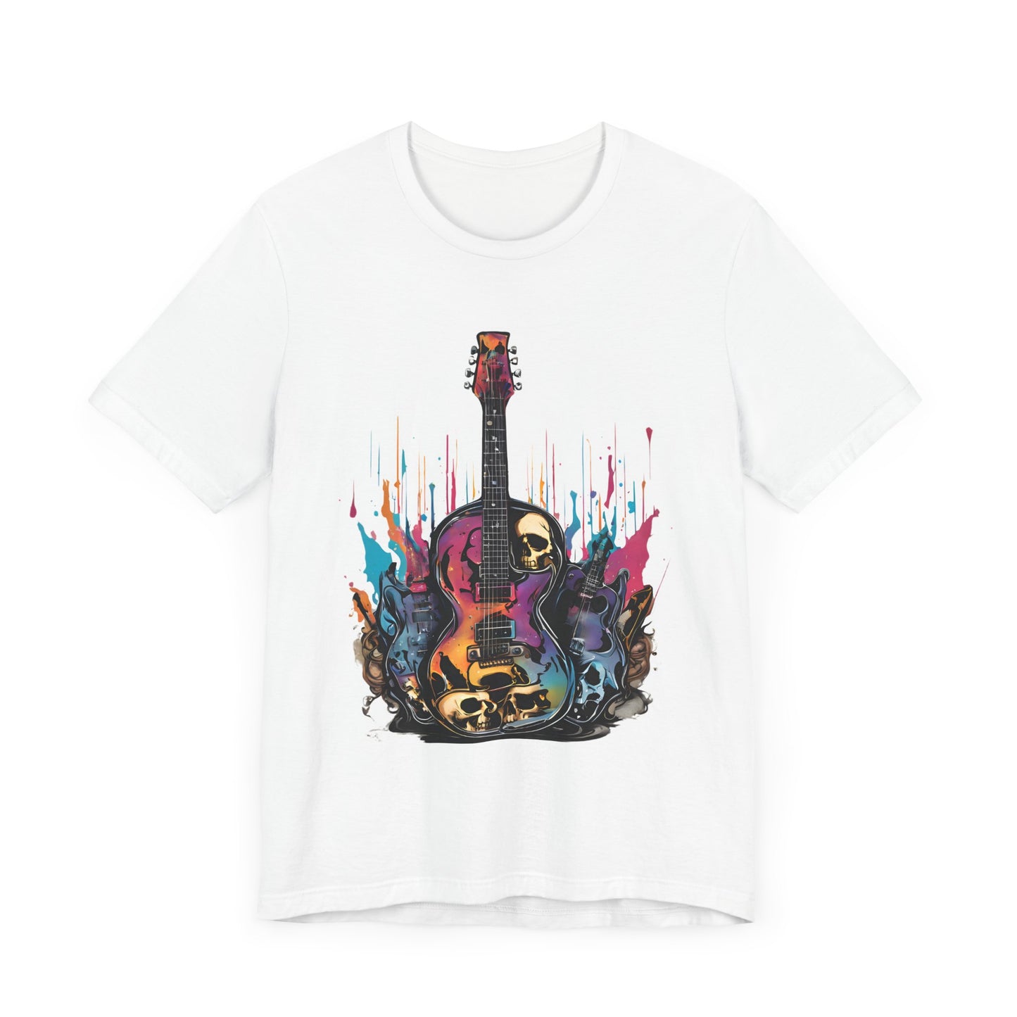 Color Flames Guitar T-Shirt