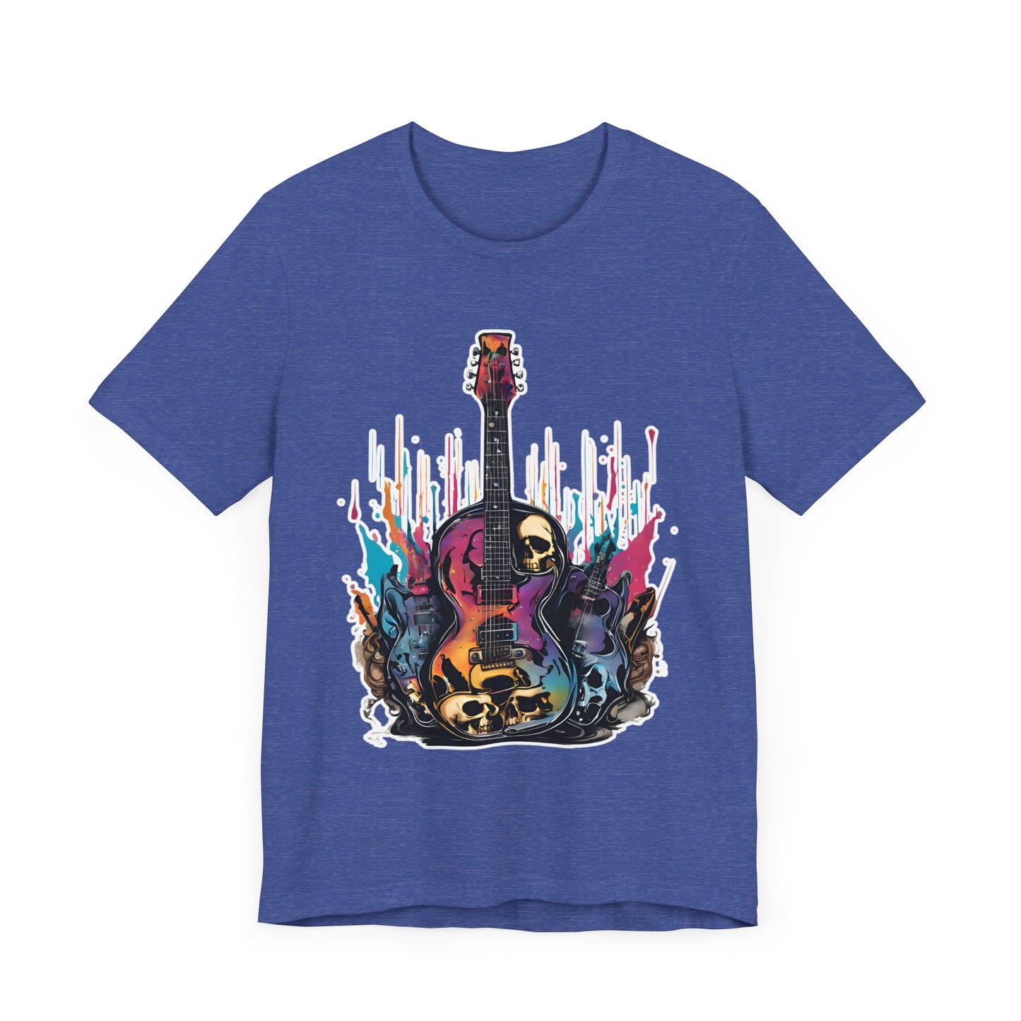 Color Flames Guitar T-Shirt