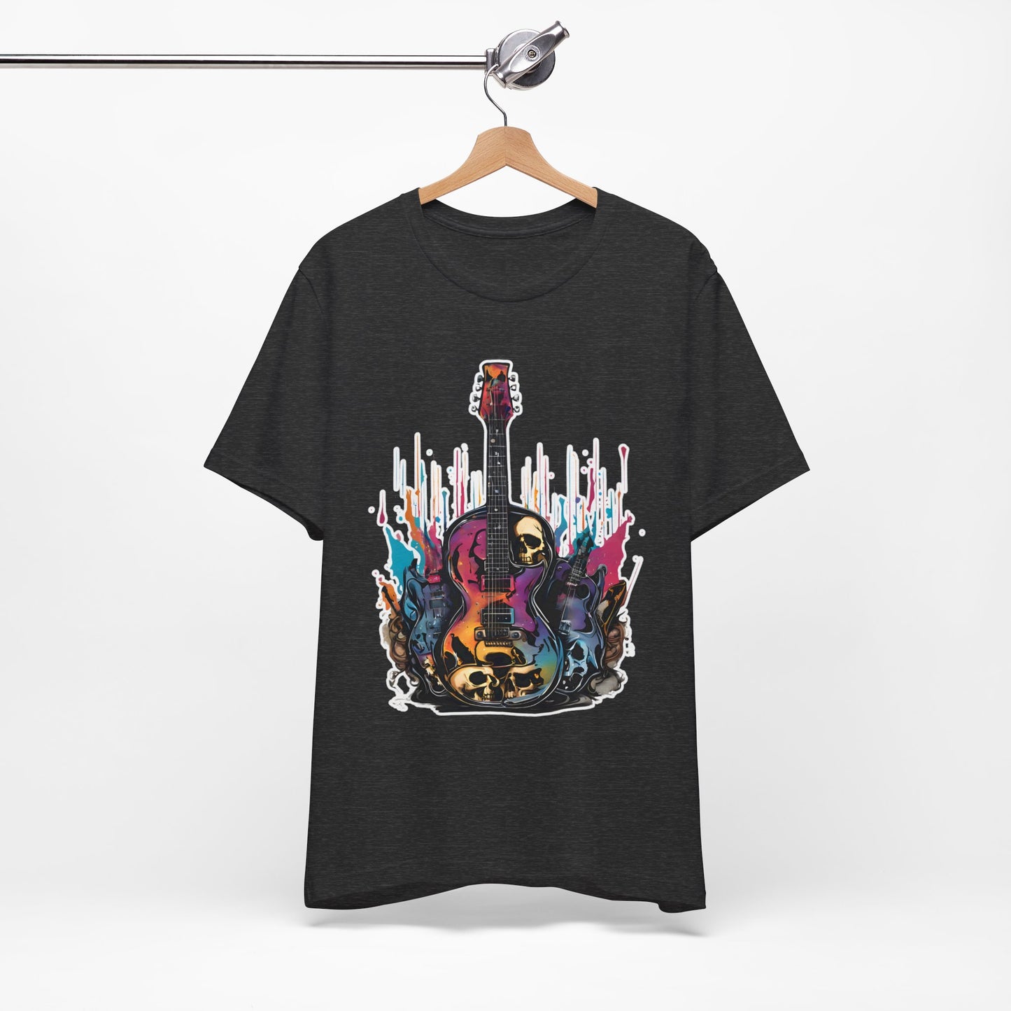 Color Flames Guitar T-Shirt