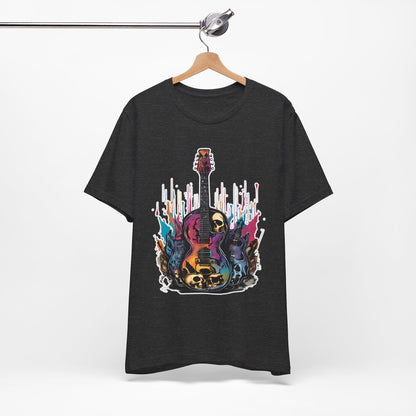 Color Flames Guitar T-Shirt