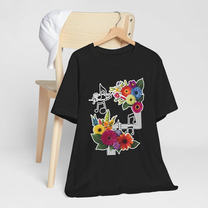 Flower and Music T-Shirt